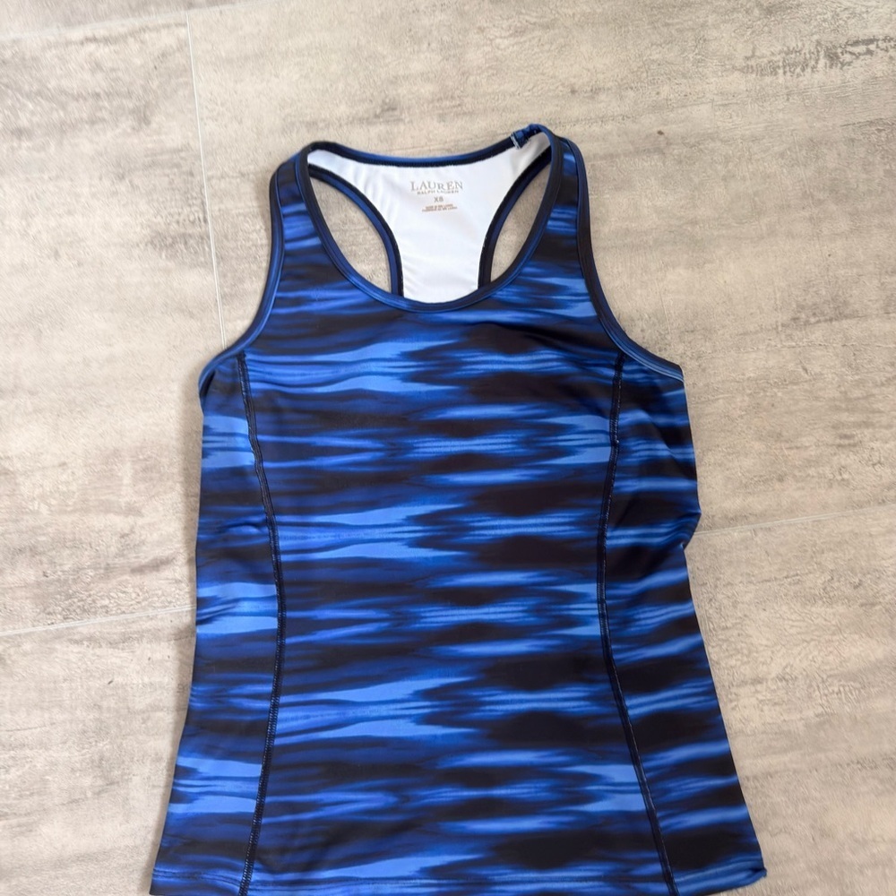 Ralph Lauren Blue and Black Fitted Sleeveless camisole sport Size XS